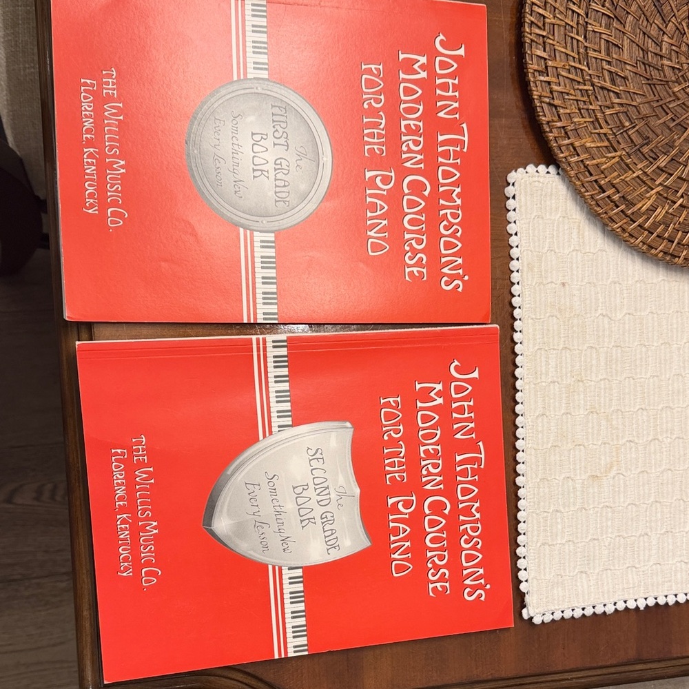 John Thompson's Modern Course for the Piano Red Books First and Second like new